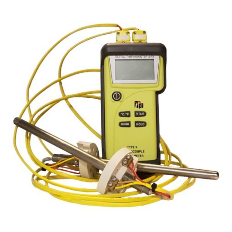 Digital Pyrometer TPI 343 Dual Input K-Type Thermocouple Thermometer