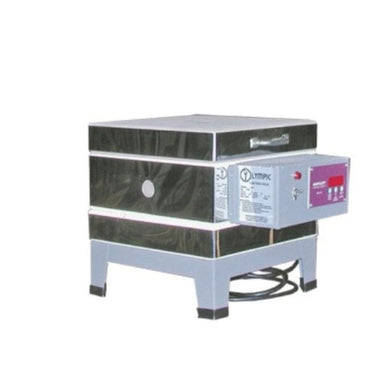 Olympic Kilns HB84E Hot Box Electric Kiln closed front view angled left