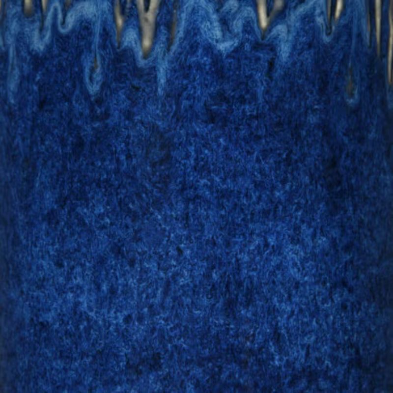 Variegated Lapis mid-fire glaze color chip from Speedball Art