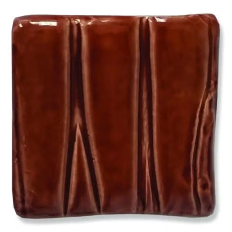 Brown low-fire glaze color chip from Speedball Art