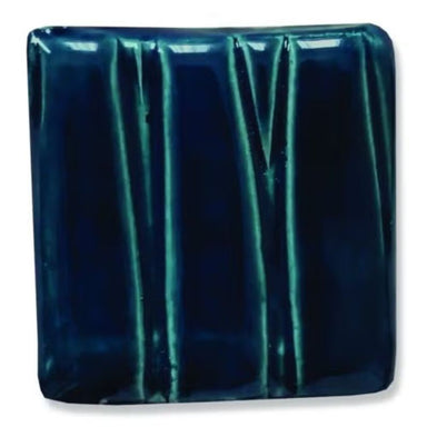 Sea Blue low-fire glaze color chip from Speedball Art