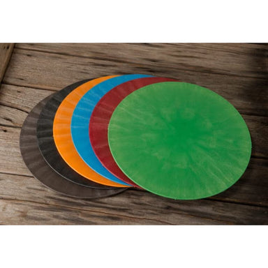 6 12-inch round plastic pottery wheel bats in different colors