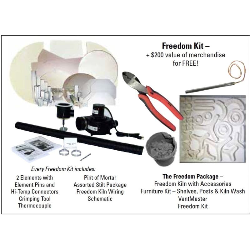 Image capturing elements of the Olympic Kilns Freedom Kit that comes with the purchase of any Freedom Package kiln