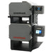 Front view of closed LT Tempering Oven from Evenheat stacked on top of a closed Evenheat Heat Treat Oven.