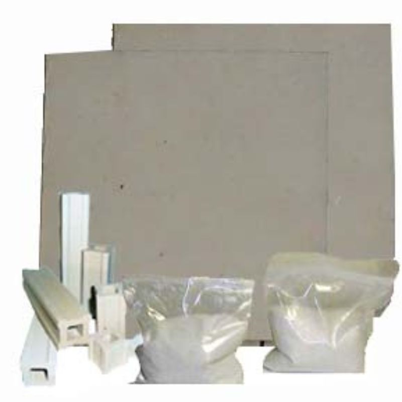 full contents - shelve, posts, kiln wash, of Olympic Kilns HB-89E Furniture Kit