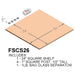Illustrated image of the Paragon Kilns  Furniture Shelf Kit for the CS26 large capacity glass kiln. It contains one 24" square shelf, 4 small 1" square posts  (1/2" tall), and a 1-pound bag of glass separator.
