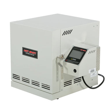 HS-1200 Heat Treating Oven kiln with TAP PRO controller-front left angled view