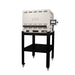 Hero view of closed 18G class oven from Hot Shot Oven & Kiln set atop the included rolling stand.