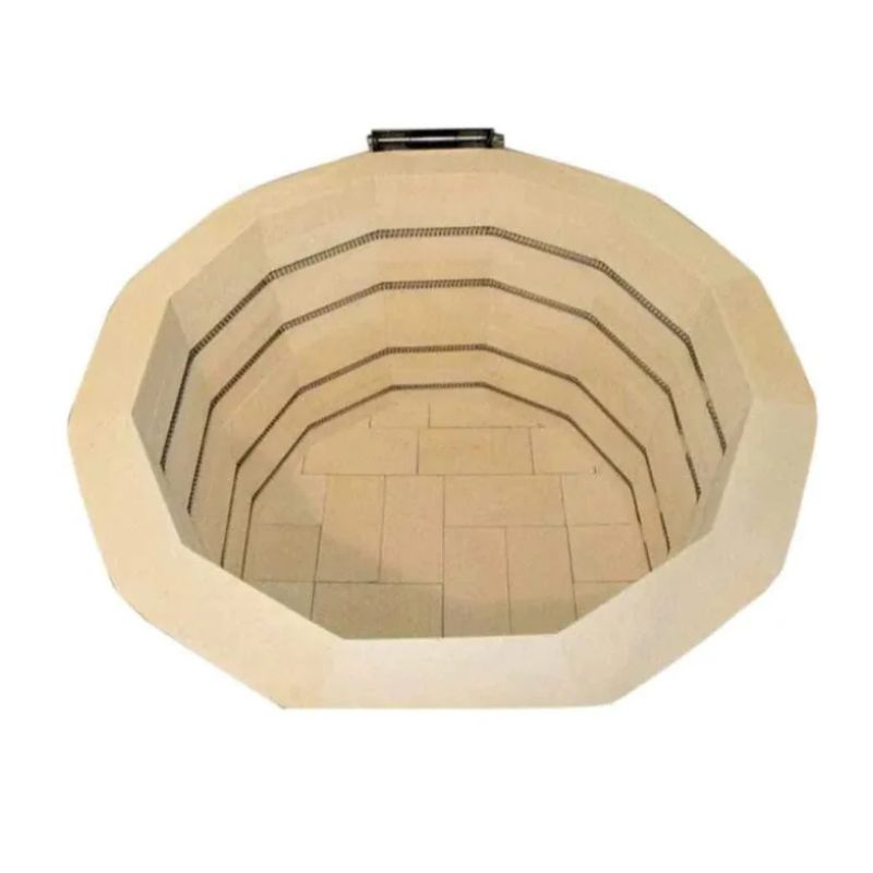 Interior chamber view only from the AF 2822 ceramics and pottery kiln from Jen-Ken featuring 3" brick and heavy-duty mega coils.