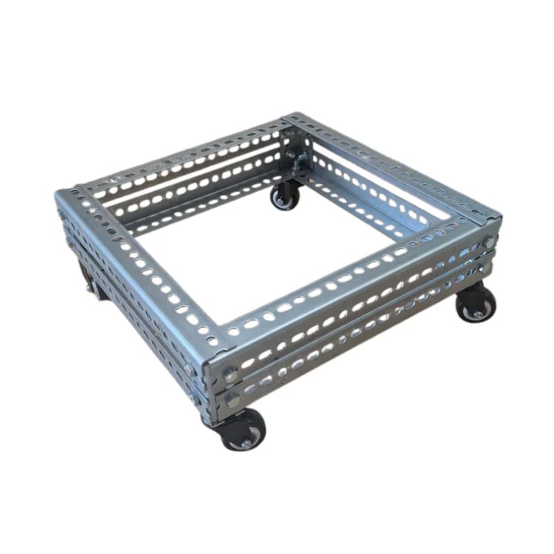 Representative image of a rolling kiln stand with locking caster wheels for Jen-Ken Kilns.
