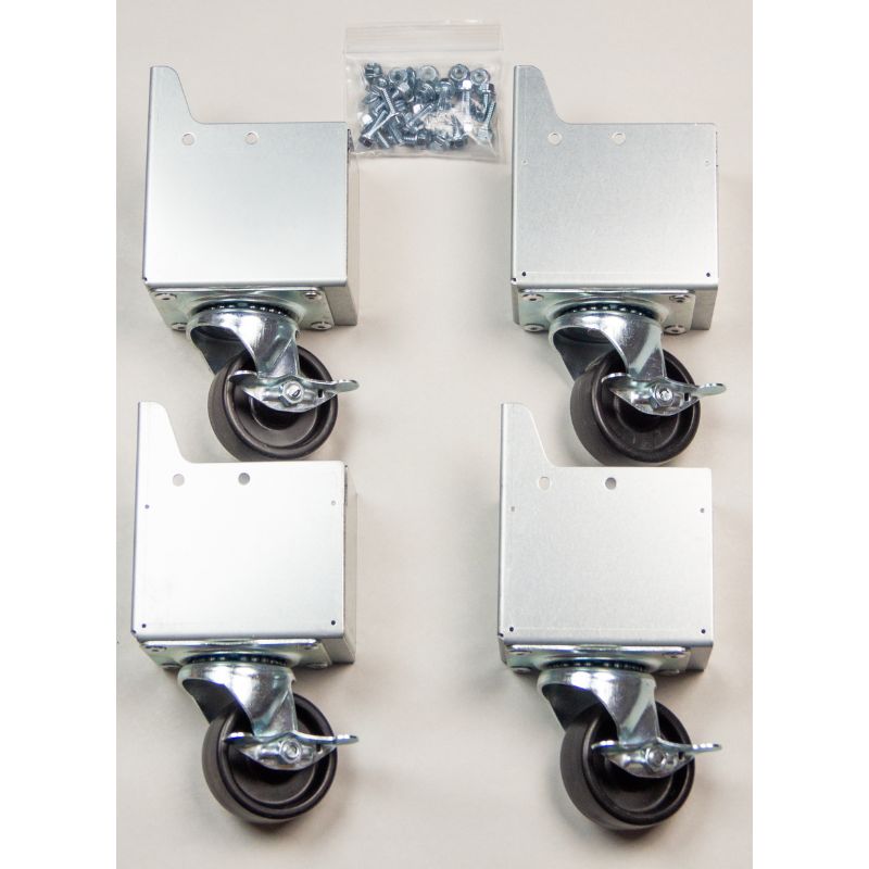 Parts included in rolling stand kit for an L&L Polygonal Kiln.
