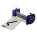 North Star 24-inch slab roller assembly with dual aluminum rollers, hand crank, and canvas sheet shown without table or legs on a light gray background.