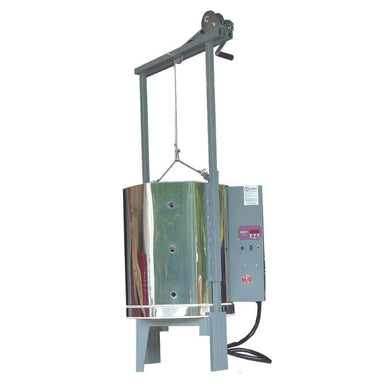 Closed 1823 Raku electric kiln from Olympic, showing the standard electronic 3K-CF temperature controller