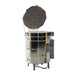 Front view, right angled, of opened Olympic Kilns 2331 HE stackable, electric kiln, showing temperature controller