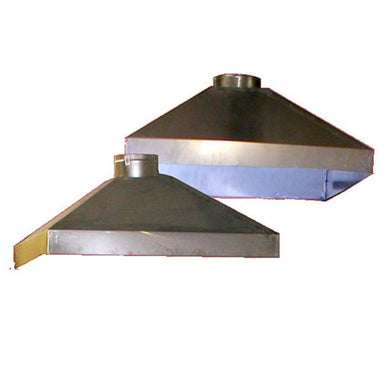 Stainless steel vent hoods for Olympic Kilns 28″ Raku & Torchbearer gas kilns – 40"x40″.