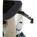 Optional metal arm on kiln that is notched for 2″ and 4″ openings for the lid venting.
