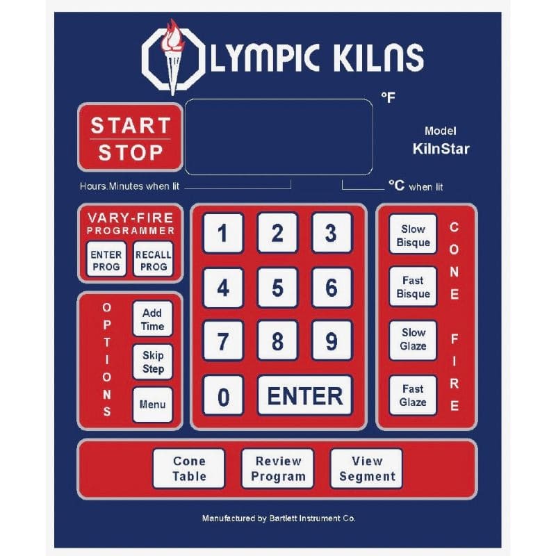 close up of digital KilnStar temperature control from Olympic Kilns