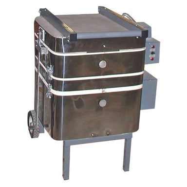 Right-angled, front view of closed Traveler 120v Electric Kiln from Olympic Kilns