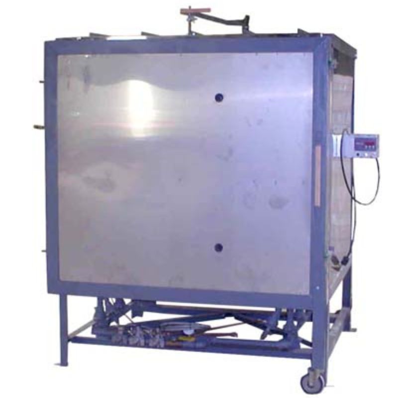 Front view of closed Olympic Kilns large capacity downdraft gas kiln - DD40 model