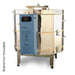 Slightly left-angled view of closed, 12-sided round-shaped CT122822 Viking ceramics and pottery kiln from Paragon with the electrical box with digital controller right in front.