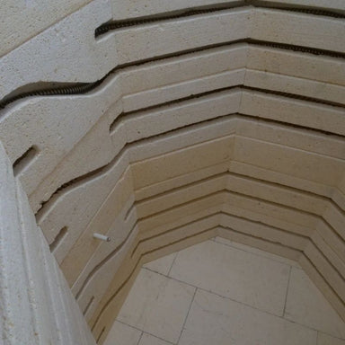 Interior view of the firing chamer of Paragon's CT81722 Ceramics and Pottery Kiln.