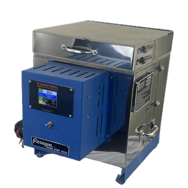 Closed Caldera XL multi-purpose kiln model from Paragon, with Sentinel TouchXpress controller.