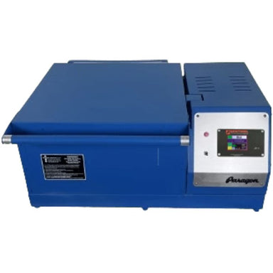 Straight-on view of closed Fiberfuse 16 Glass Fusing Kiln from Paragon.