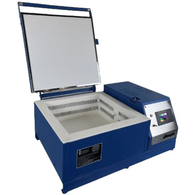 Open, right-angled Fiberfuse 16 Glass Fusing Kiln from Paragon.