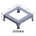 Digital illustration of an 18"x18"x6" metal stand for Paragon Kilns.