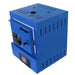 View of closed SC2 PMC/Jewelry Kiln from Paragon in the Paragon Blue color. Can see top, right side, and front of the kiln, as well as the Sentinel TouchXpress digital controller.