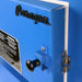 Close up view of door knob and latch on closed SC2 PMC/Jewelry Kiln from Paragon. (Paragon Blue color)