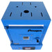 Top-down view of closed SC3 PMC/Jewelry Kiln from Paragon in the Paragon Blue color. Can see top, right side, and front of the kiln, as well as the Sentinel TouchXpress digital controller.