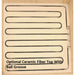 Image of the interior side of the lid on a Paragon Kilns Dual Clamshell Glass Fusing Kiln, with text promoting the Optional Ceramic Fiber Top with Ball Groove.