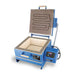Top Clamshell lid opened on a CS16D Dual Clamshell glass fusing kiln, from Paragon, placed on a plain white background.