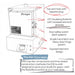 Artist sketch of the Paragon E12 Enameling and China Painting Kiln with text describing key features.
