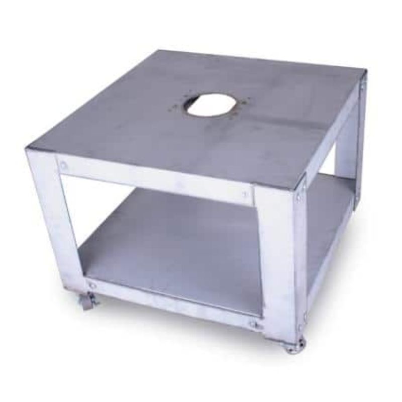 24"x24"x18" metal stand for Paragon Kilns. has locking casters and a mounting bracket for the Orton Kiln Vent.