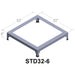 Digital illustration of an 32"x32"x6" metal stand for Paragon Kilns.