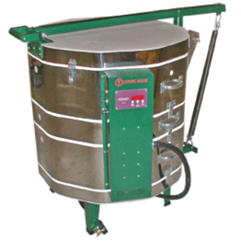Image of an Olympic Kiln with a Lid Lift Assist attached.
