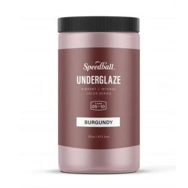 package of 16oz speedball art burgundy underglaze