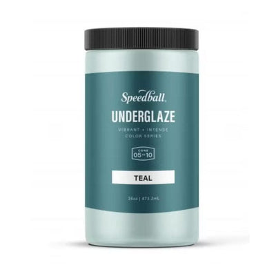 package of 16oz speedball art teal underglaze