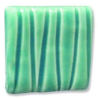 Aqua low-fire glaze color chip from Speedball Art