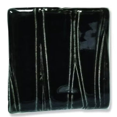 Black low-fire glaze color chip from Speedball Art