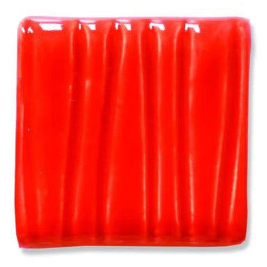 Orange low-fire glaze color chip from Speedball Art