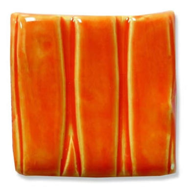Yellow Orange low-fire glaze color chip from Speedball Art