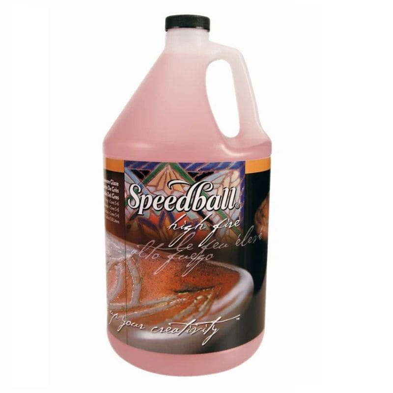 gallon jug of stoneware clear glaze from Speedball Art