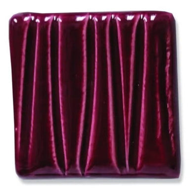 Burgundy low-fire glaze color chip from Speedball Art