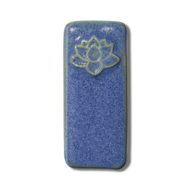blue moss mid-fire glaze sample tile from Speedball Art