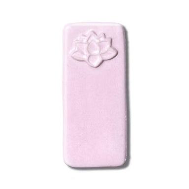 blushing white mid-fire glaze sample tile from Speedball Art