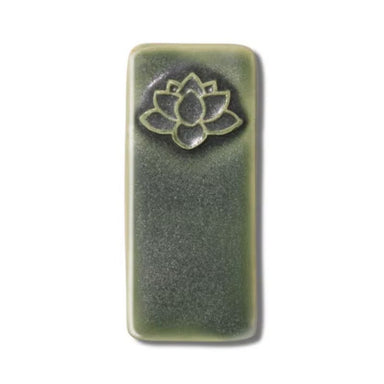 Prussian Jade mid-fire glaze sample tile from Speedball Art