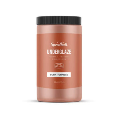 package of 16oz speedball art burnt orange underglaze